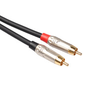 Câble audio RCA double de 1 mètre, 2 mètres, 3 mètres, pour console de mixage double cassette, amplificateur HIFI, Lotus vers audio entièrement équilibré