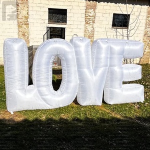 Letras inflables gigantes personalizadas con luces LED RGB, letras del alfabeto con la palabra LOVE, accesorio para ceremonias <span class=keywords><strong>de</strong></span> boda, aniversarios, fiestas y compromisos. - Product Image 2