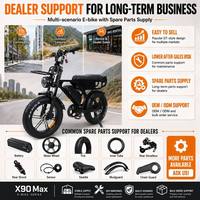 Sepeda Listrik VOMO X90 Baterai Ganda Jarak Jauh 48V 15Ah Pengiriman Murah E-Bike Cepat Gudang EU FAT Electr BiKE X90 250W Elektrik