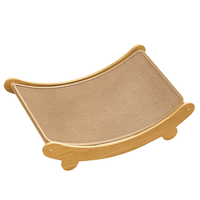 Canapé-lit ergonomique incurvé en sisal pour chat, avec griffoir surélevé en bois, durable, pour chat, lit-nid, panneau à griffer, canapé-lit