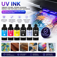 1000ml Feinkunst-Leinwand Ledertasche TPU-Handyhülle Tintenstrahldruck LED-Härtende UV-Tinte für Epson I3200 I1600 Xp600 Druckkopf