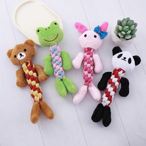 Jouets à mâcher indestructibles de haute qualité, écologiques, en forme d'animaux mignons pour chiens, en corde de coton, pour usage intérieur/extérieur, vente en gros pour animaux de compagnie - Product Image 4