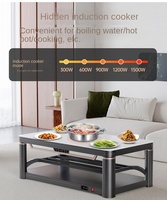 Table chauffante en graphène avec four électrique intégré, commande intelligente et télécommande, classe énergétique A