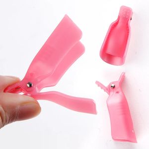 10 unids/caja DIY Nail Art Tool para salón de belleza plástico sólido UV Gel Polish Remover Soaker Cap Wraps & Clips - Product Image 6
