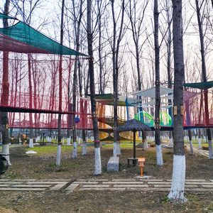 Parc d'aventure forestier Ropecube multi-niveaux avec <span class=keywords><strong>trampoline</strong></span>, structure en acier, filet de protection, équipement de terrain de <span class=keywords><strong>jeu</strong></span> écologique - Product Image 3