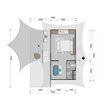 Tente de camping hôtelière modulaire préfabriquée en tissu PVDF de haute qualité, coupe-vent, personnalisable, prête à l'emploi, confortable pour les centres de villégiature