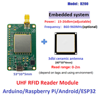 Module RFID UHF longue portée 0-15m, puce R200 868MHz(EU)/915MHz compatible EPC Gen2 ISO18000-6c USB RS232 pour STM32 Raspberry PI + SDK Tag