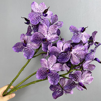 Orchidée en plastique pour aménagement paysager, ornement de jardin, décoration intérieure, bouquet d'orchidées en plastique haut de gamme, fleurs artificielles, plante artificielle