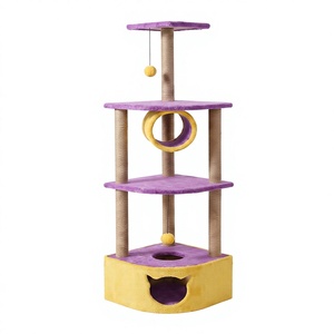 Amistar Medea Classic – Arbre à chat en jute de qualité supérieure à 4 niveaux avec tunnel, tour à chat multifonctionnelle écologique pour chats de toutes tailles - Product Image 1