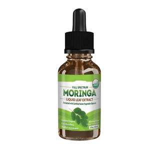 אורגני, נטול אלכוהול, נטול אלכוהול, סופג במהירות מלאה בספקטרום מלא, מרינגה, 2 צף (60 מ "ל) טיפות מורינגה - Product Image 1