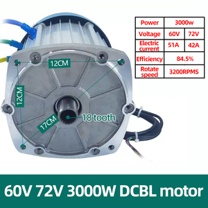 Động cơ sóng vuông không chổi than DC 3000W 3200 vòng/phút, công suất cao, tốc độ cao, dùng độ chế tạo xe điện, xe ba bánh điện, phụ tùng động cơ. - Product Image 2