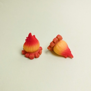 Modelo de Fuego de Campamento, Llama Artificial de Resina, Micro Miniaturas, Adorno de Tronco para Paisajismo, Miniatura para Manualidades - Product Image 1