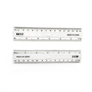Regla Recta de Plástico Transparente SURWIN TR15 con Logotipo OEM, 15CM/6 Pulgadas, para Publicidad y Promoción Escolar - Product Image 2