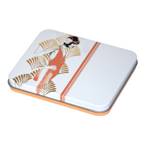 Petite boîte à cigarettes en métal ou en étain, belle et fine, 2 pièces - Product Image 1