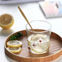 Tasse d'eau en verre de restaurant de conception coréenne 3D personnalisée