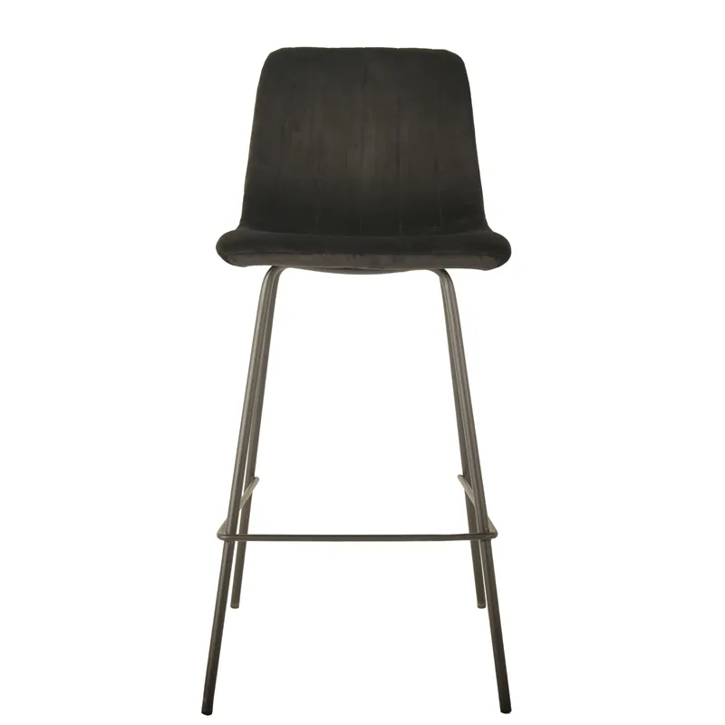 New Home Tall Nordic Velvet High Bar Stool Metal Luxo Ouro Veludo Cozinha Alta Cadeira Moderna Mobiliário Barato