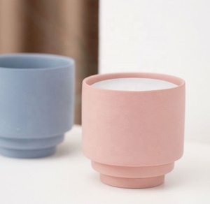 Fashion Home Decoration Matte Multi-colored Wedding <b>Candle</b> Cup Container Ceramic Empty <b>Candle</b> Jars Without Lid - Product Image 5