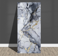 Stiker Dinding Modern 3D Marmer Damask XPE Perekat Sendiri Tahan Air Mudah Dipasang Tahan Lama untuk Renovasi Dinding TV