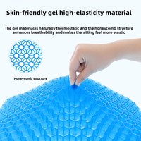 Coussin de siège en gel nid d'abeille d'été, respirant, en silicone, rafraîchissant, extra large, design épaissi pour chaise de bureau et intérieur de voiture