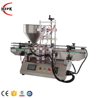 HZPK Machine de remplissage automatique de bouteilles d'huile à haute viscosité, miel, poivre et pâte de tomate à 2 têtes de bureau