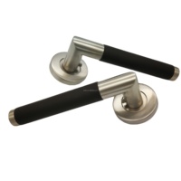 Serrure de porte de confidentialité en bronze café, entièrement en cuivre, sans clé, poignée de salle de bain, serrure de passage à cellule unique pour hôtels, garantie de 3 ans
