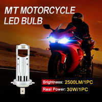 Lampadina LED H7 per Fari Moto 30W 2500LM 7035 con Chip di Grado Automobilistico e Ventola 15000RPM, Luce Anteriore per Moto e Sportive, Logo Personalizzabile OEM