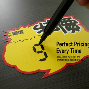 Labels, blasting signs, suitable for retail, blank star-shaped display labels, garage sales supplies. - Product Image 2