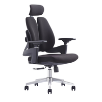 Chaise de bureau de direction moderne et contemporaine rotative et réglable en hauteur en tissu maillé avec mousse PU et aluminium pour le personnel à domicile