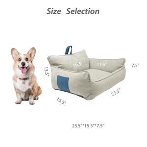 Luxury Customizable <b>Plush</b> Soft Winter Dog Bed Breathable Memory Foam Durable Square Solid Nest Removable Washable Cover Non-Slip - Product Image 2