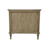 Meubles de chambre à coucher de style classique antique français, en chêne massif, fabriqués à la main, table de chevet avec 3 tiroirs
