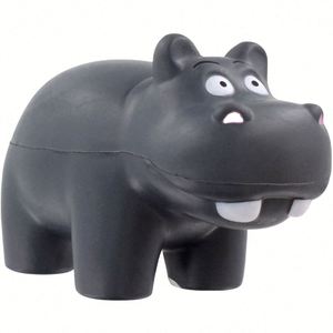 Custom Logo Promotional <b>Gifts</b> PU Foam Hippo Shape Stress Ball Hippo Anti Stress Ball Reliever Toy - Product Image 1