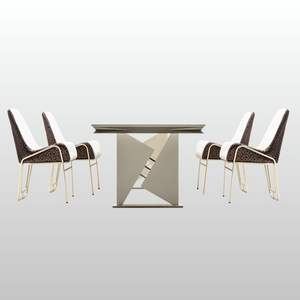 Mesa de Comedor Extensible Moderna Lena, Rectangular, con Tapa de Mármol y Patas de Metal, Capacidad para 6 Personas, Muebles de Lujo para el Hogar y Hoteles, Origen Turquía - Product Image 5