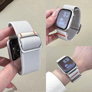 Eraysun thể thao mềm sang trọng cho Apple xem Ultra 3 2 1 Series 10/9/8 I xem 11 Apple xem đàn hồi nylon dây đeo vải xem ban nhạc - Product Image 5