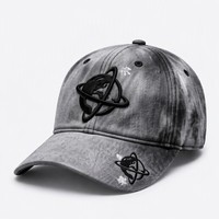 Casquette de baseball vintage unisexe pour adulte, en denim et coton, à 6 panneaux, avec logo personnalisé T&L, broderie de sequins et impression numérique, motif animal, vente en gros