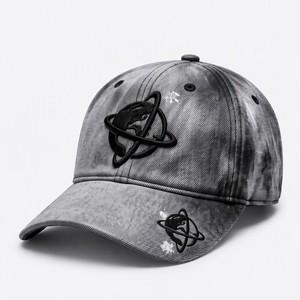 Casquette de baseball vintage unisexe pour adulte, en denim et coton, à 6 panneaux, avec logo personnalisé T&L, broderie de sequins et impression numérique, motif animal, vente en gros - Product Image 1