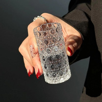 Nouvelles bouteilles en verre de liqueur à motif de pierres précieuses gravées de luxe