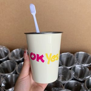 Gobelet à bain de bouche en acier inoxydable Xinrong avec brosse à dents, 300 ml, design cartoon, pour la maison, les étudiants, les couples - Product Image 4