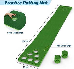 Ensemble de jeu de tapis de golf vert 12 trous avec couvertures entraîneur de jeu <span class=keywords><strong>court</strong></span> intérieur/extérieur pour les fêtes de bureau et les arrière-cours - Product Image 5