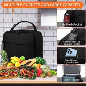<b>Insulated</b> Portable Reusable Thermal <b>Lunch</b> <b>Box</b> Cooler Tote <b>Lunch</b> Bag for School Office Keep Food Fresh Warm or Cold - Product Image 5