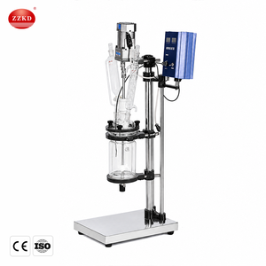Réacteur en verre à double enveloppe, réacteur en verre de laboratoire, réacteur en verre pour distillation sous vide, réacteur chimique en verre - Product Image 2