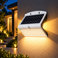 Lampe murale solaire 8W 850lm IP65 OEM ODM Fabricant de lampes murales solaires pour l'éclairage extérieur