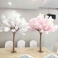 Arbre à fleurs de cerisier artificiel unique et populaire Orange, centre de table floral, arbre décoratif en fausse soie Sakura