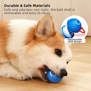 Pelota de juguete para mascotas móvil USB interactiva inteligente, juguete para cachorros/gatos que rebota automáticamente, regalo de cumpleaños de plástico para <span class=keywords><strong>perros</strong></span> y gatos - Product Image 4