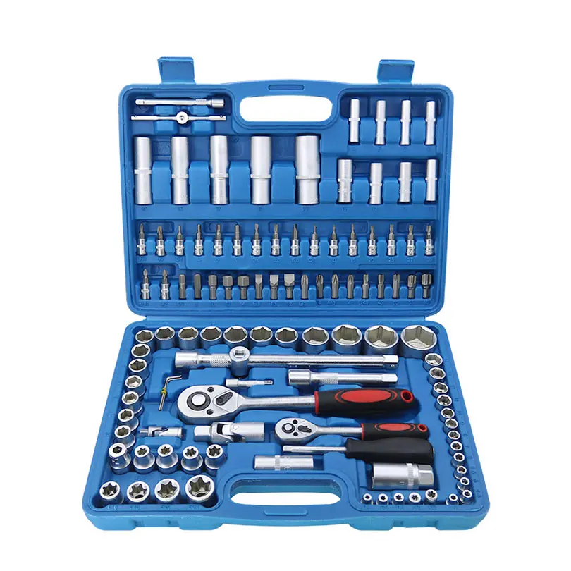 108 PCS Professional Heavy Tool Kit Portable Auto Repair Hand Tools Socket Wrench Set