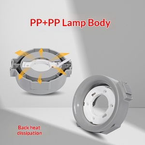 <span class=keywords><strong>Support</strong></span> de <span class=keywords><strong>plafond</strong></span> rond en PP pour <span class=keywords><strong>lampe</strong></span> LED GX53/BH53, base grise, résistant aux hautes températures, pour salon et chambre à coucher - Product Image 3