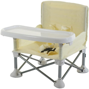 Silla Portátil para Bebé con Bandeja Extraíble, Asiento Elevador <span class=keywords><strong>Plegable</strong></span> para Niños Pequeños <span class=keywords><strong>de</strong></span> 6 Meses a 3 Años, <span class=keywords><strong>Trona</strong></span> Ligera para Viajes - Product Image 2