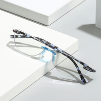 HS2159-7 1pc TR carré sans monture bleu cadre PC Temples coloré mode unisexe presbytie lunettes correctives lunettes de lecture
