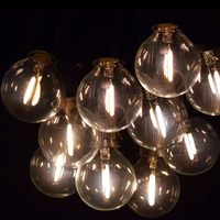 TSINYEOutdoor étanche cour jardin pelouse Camping atmosphère guirlandes lumineuses décoratives G40 intérieur extérieur éclairage de vacances