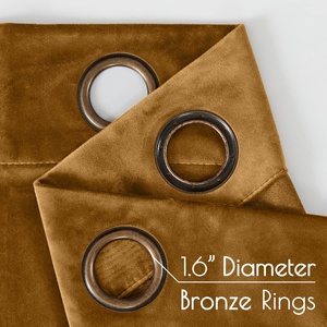 Bindi tenda all'ingrosso per finestra termica isolato <span class=keywords><strong>oro</strong></span> <span class=keywords><strong>marrone</strong></span> velluto <span class=keywords><strong>tende</strong></span> oscuranti di lusso - Product Image 3
