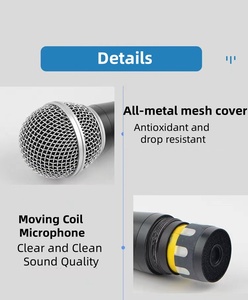 B220 Bán Buôn Trọng Lượng Nhẹ Màu Đen Kim Loại Microphone Di Động Cho Nhà Theatre Máy Tính Phòng Thu Bên Đám Cưới Loa - Product Image 4